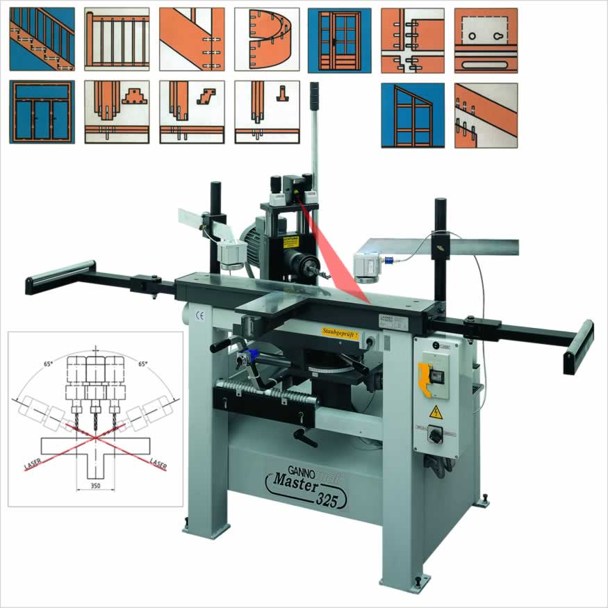 Treppen-, Rahmendbel- und Langlochbohrmaschine - GANNOMAT Master 325